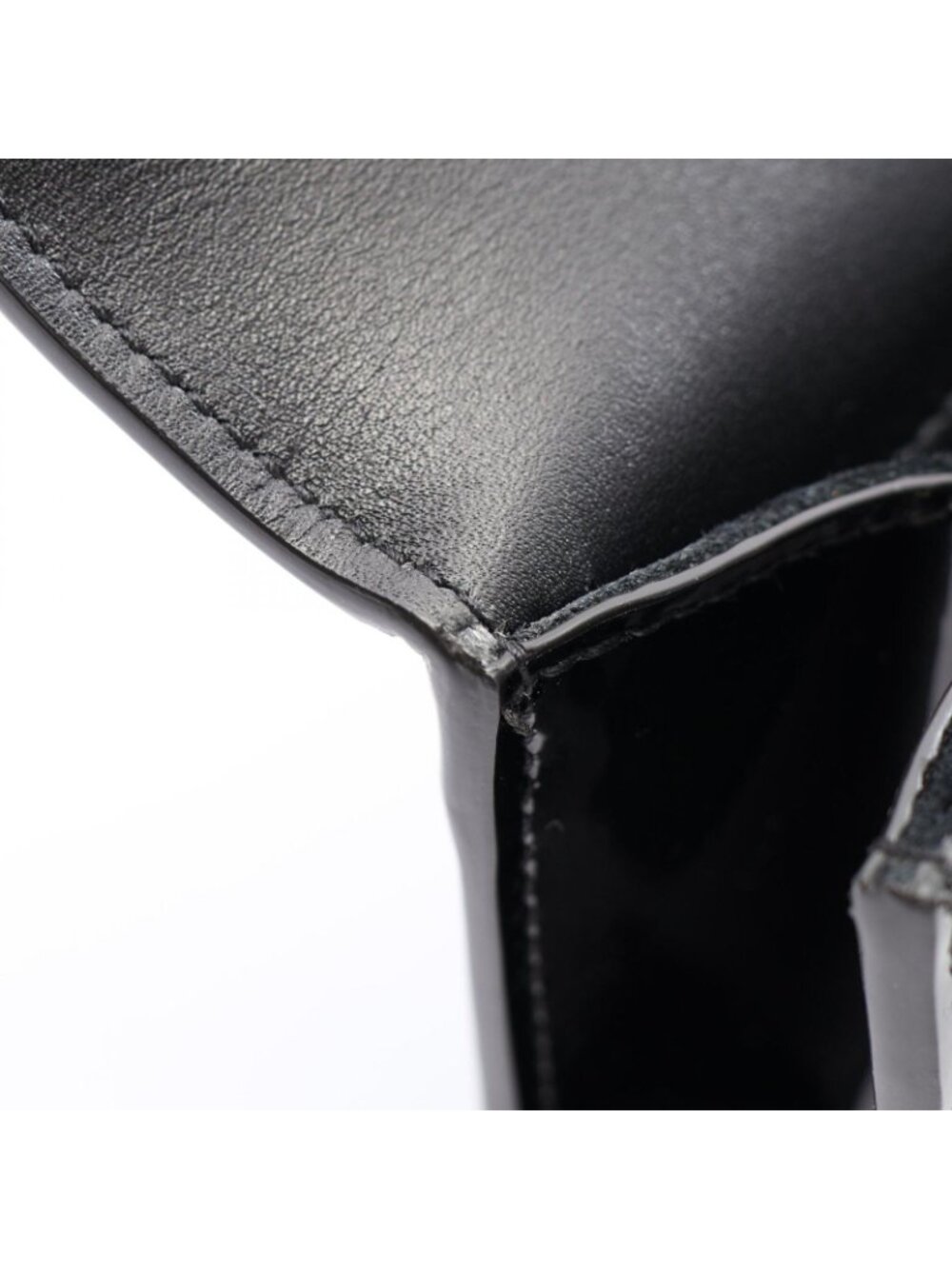 Saint Laurent Paris Clutch Baguette Pouch Metallic Black Patent Leather - Picture 5 of 9